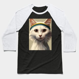 Tennis Cat Baseball T-Shirt
